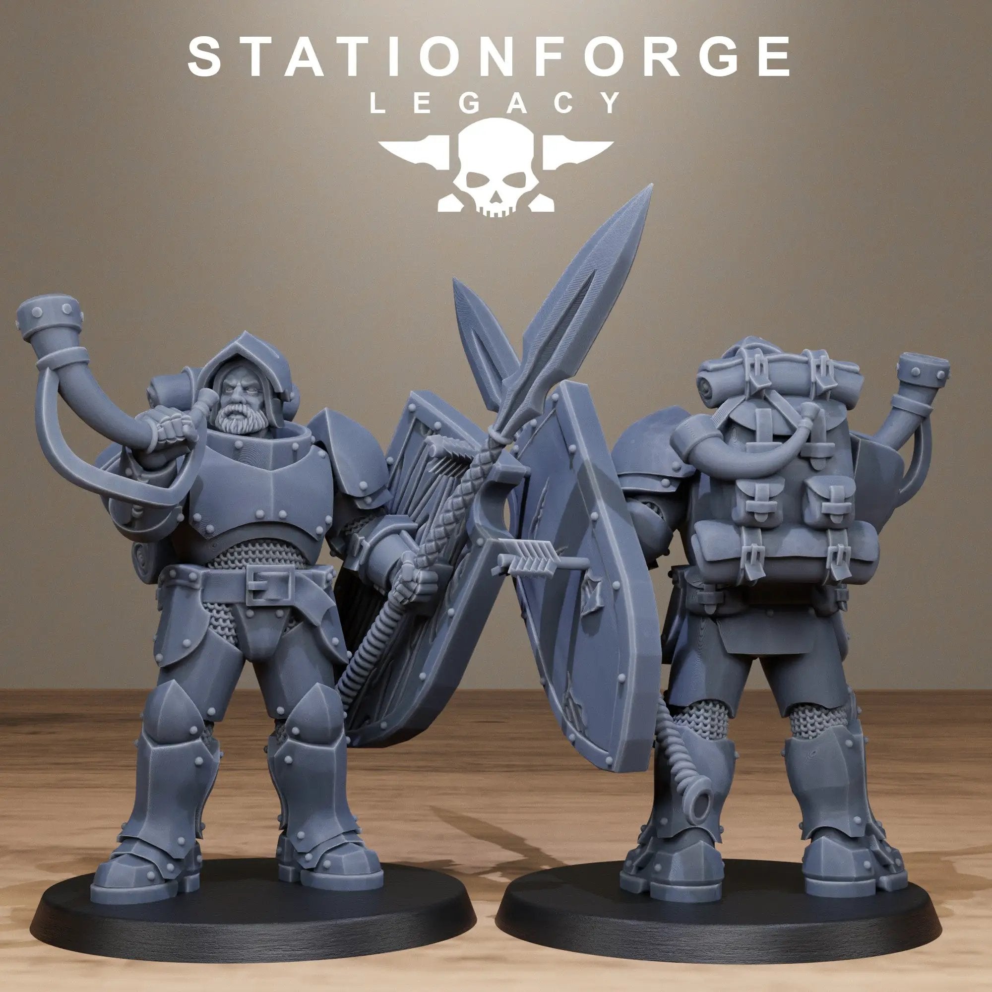 3D Printed Solaris Spearmen by Stationforge Miniatures by Last Hope Miniatures