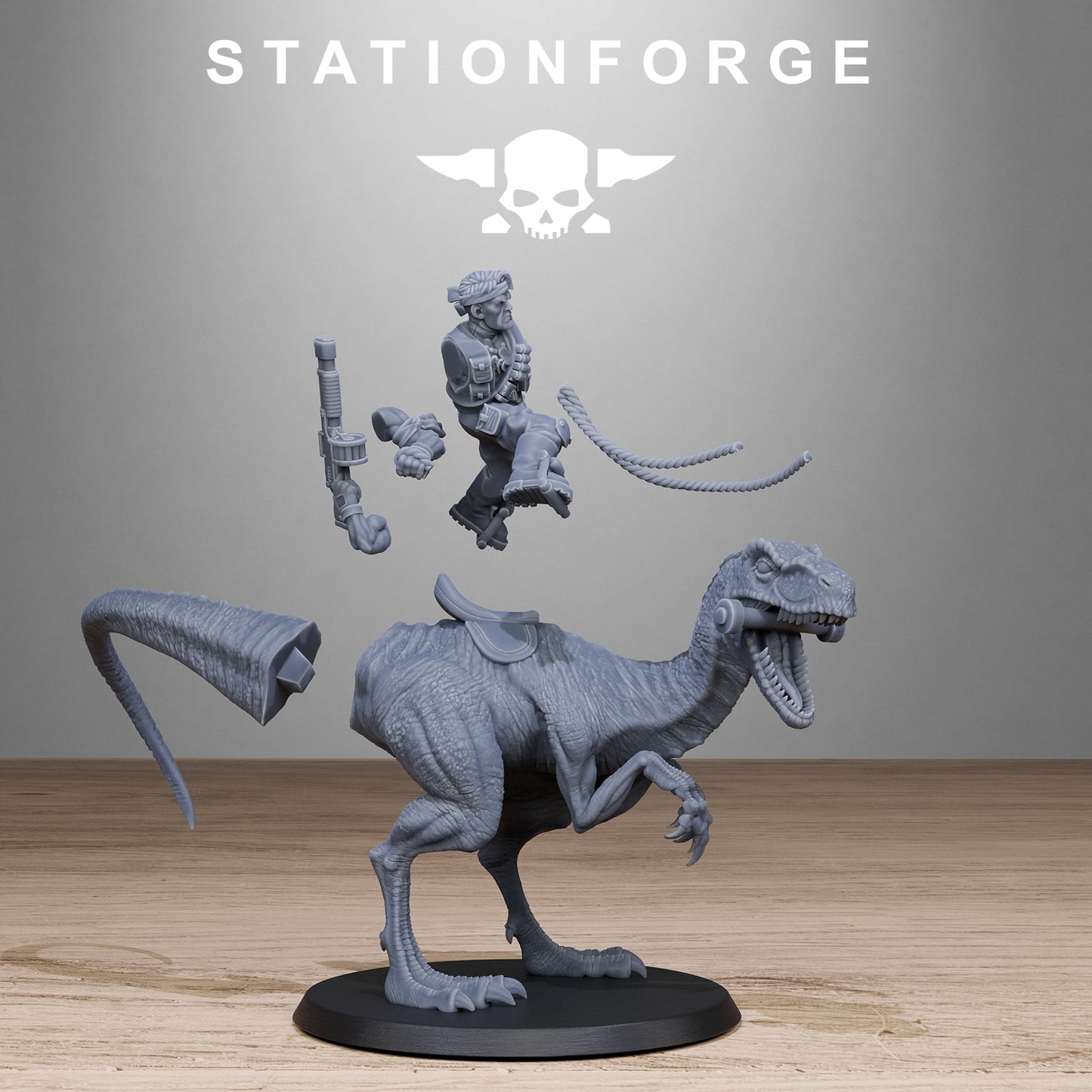 3D Printed GrimGuard Jungle Raptors by Stationforge Miniatures