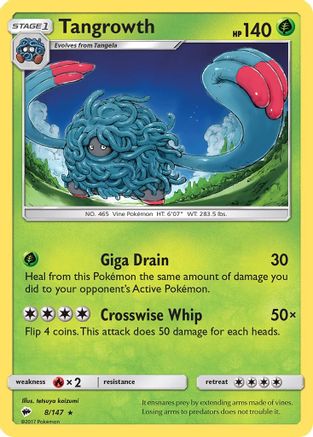 Tangrowth 008/147 - SM  Burning Shadows