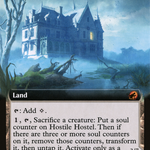 Hostile Hostel // Creeping Inn (MID-379) - Innistrad: Midnight Hunt: (Extended Art, Double Faced Transform)