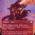 Flametongue Kavu (Borderless) (DMR-432) - Dominaria Remastered (Borderless)
