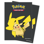 Pikachu Pokémon deck protector sleeves featuring Pikachu illustration, designed for standard card size, 65-count pack.