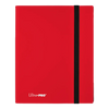 Red Eclipse 9-Pocket PRO-Binder from THE MIGHTY HOBBY SHOP, featuring nine clear pockets and durable red cover, ideal for organizing.
