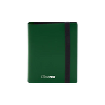 Forest green Eclipse 2-Pocket PRO-Binder by THE MIGHTY HOBBY SHOP with two front pockets and durable construction.