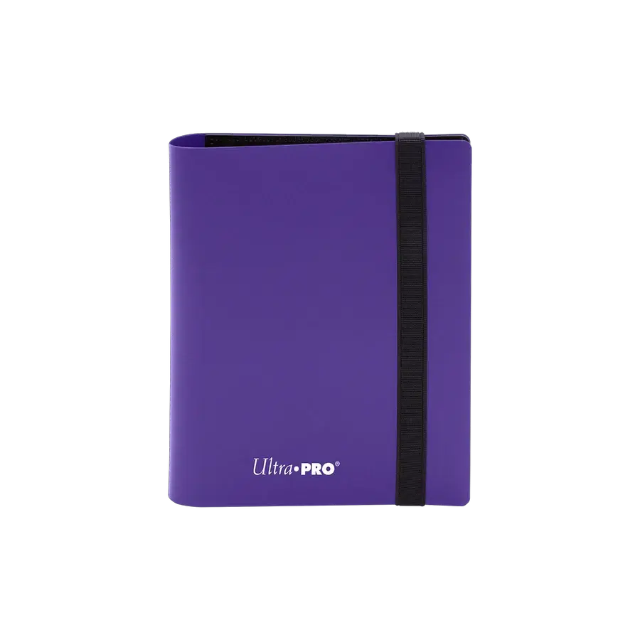 Royal purple Eclipse 2-Pocket PRO-Binder by THE MIGHTY HOBBY SHOP, featuring two front pockets and durable construction.