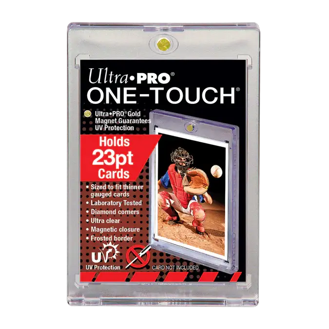 UV ONE-TOUCH Magnetic Holder 23PT from THE MIGHTY HOBBY SHOP, shown with a clear plastic holder and magnetic attachment