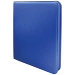 Blue Vivid 12-Pocket Zippered PRO-Binder from THE MIGHTY HOBBY SHOP with multiple storage compartments and secure zipper closure.