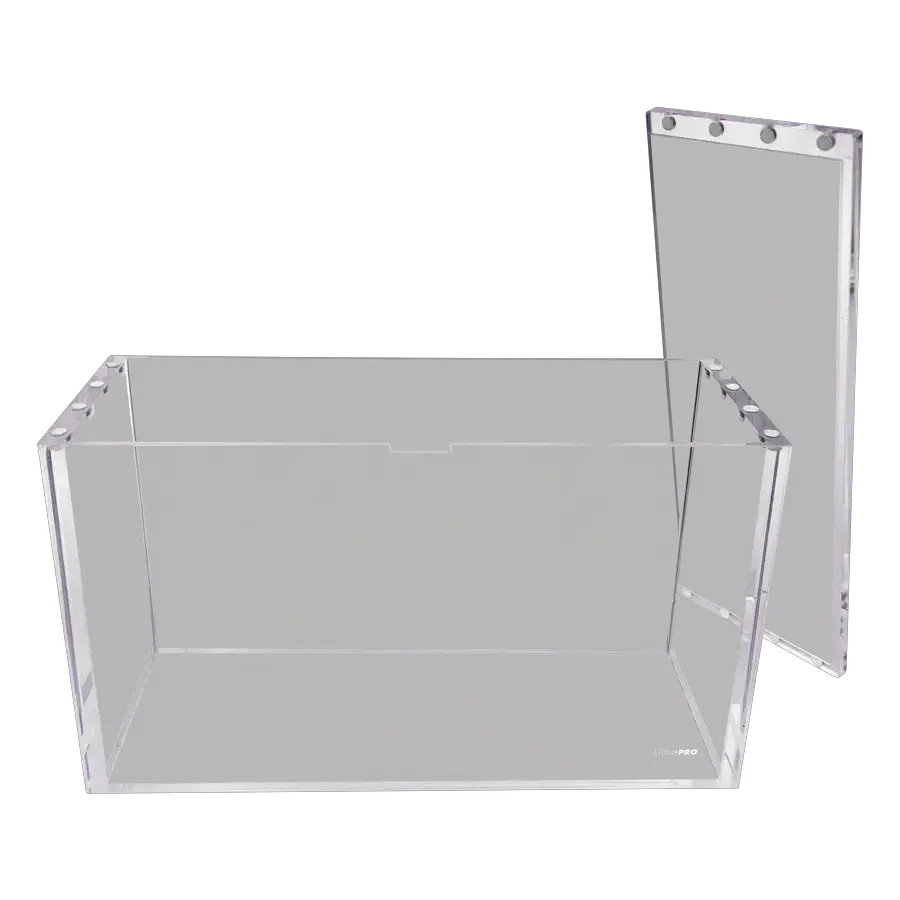 Acrylic booster box display for Magic: The Gathering by THE MIGHTY HOBBY SHOP, showcasing a clear, sturdy holder for booster packs.