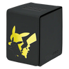 Pikachu Alcove Flip Deck Box from the Elite Series by THE MIGHTY HOBBY SHOP featuring a colorful Pikachu design for Pokémon cards.