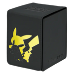 Pikachu Alcove Flip Deck Box from the Elite Series by THE MIGHTY HOBBY SHOP featuring a colorful Pikachu design for Pokémon cards.