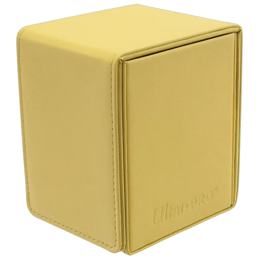 Vivid Alcove Flip Deck Box by THE MIGHTY HOBBY SHOP, showing a colorful, compact storage container for trading cards or collectibles.