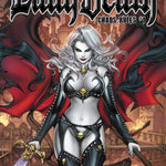 Comic book cover featuring a character with red wings and a sword, titled 'Lady Death: Chaos Rules'.