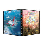 Scarlet and Violet Surging Sparks Pokémon 4-pocket portfolio by THE MIGHTY HOBBY SHOP, featuring vibrant Pokémon artwork and multiple card slots.