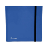 Pacific Blue Eclipse 12-Pocket PRO-Binder by THE MIGHTY HOBBY SHOP, showing the cover and 12 storage pockets.
