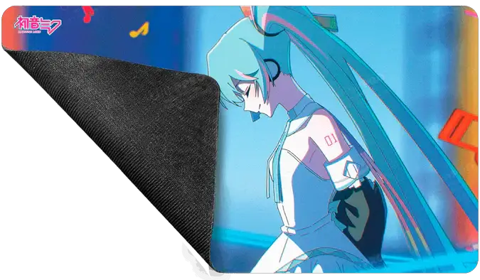 Hatsune Miku MIKU EXPO 10th Anniversary Patience standard gaming playmat featuring Miku illustration and rubber material.