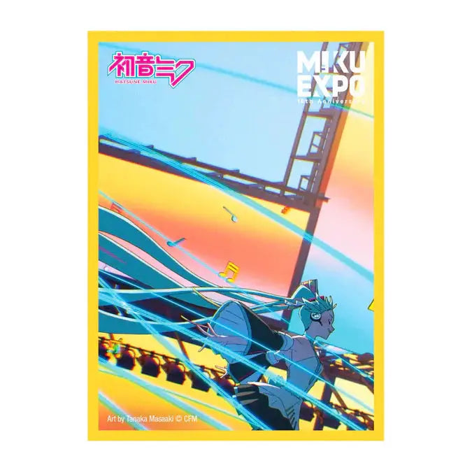 Hatsune Miku MIKU EXPO 10th Anniversary Stream Deck protector sleeves featuring colorful Miku design, 100-count set.