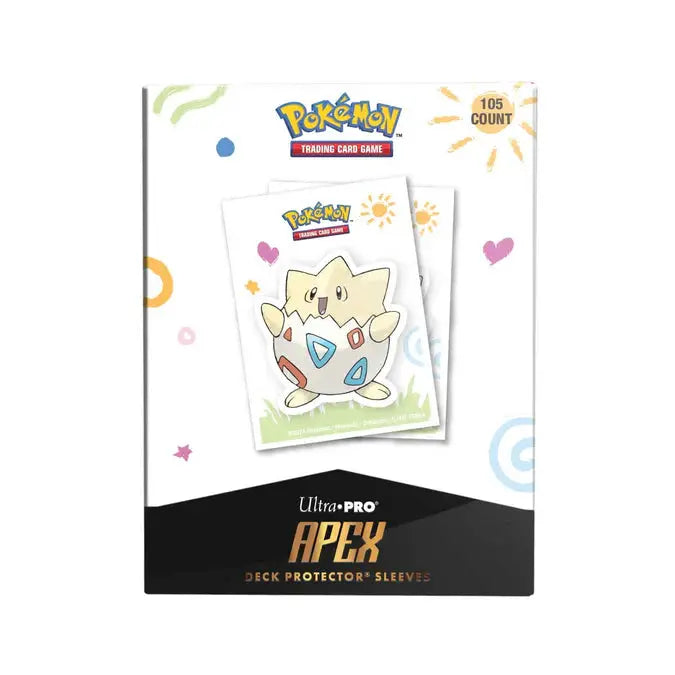 Pokémon Togepi Apex Deck Protector Sleeves featuring Togepi illustration, designed for card protection and collection.