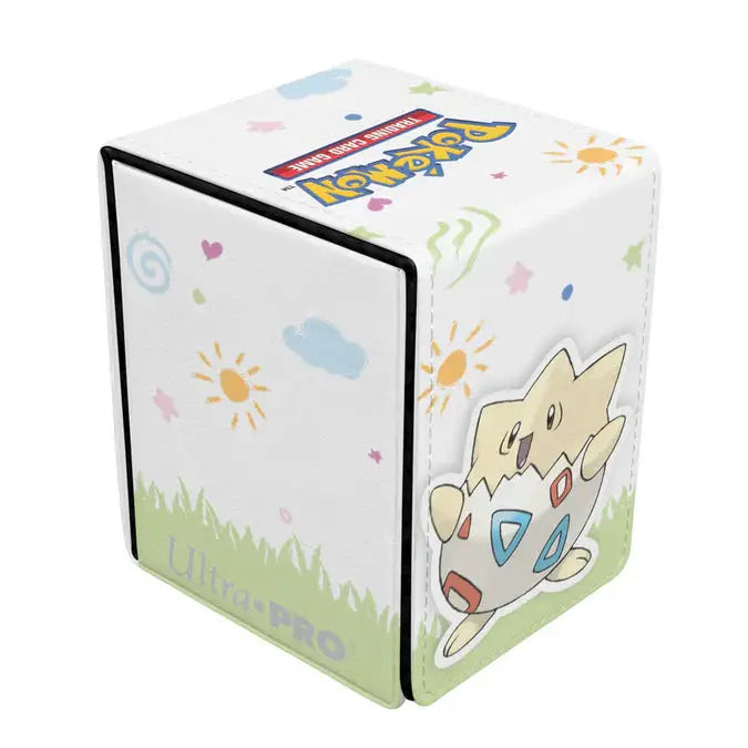 Togepi Alcove Flip Deck Box for Pokémon cards by THE MIGHTY HOBBY SHOP, featuring Togepi design and secure flip lid.