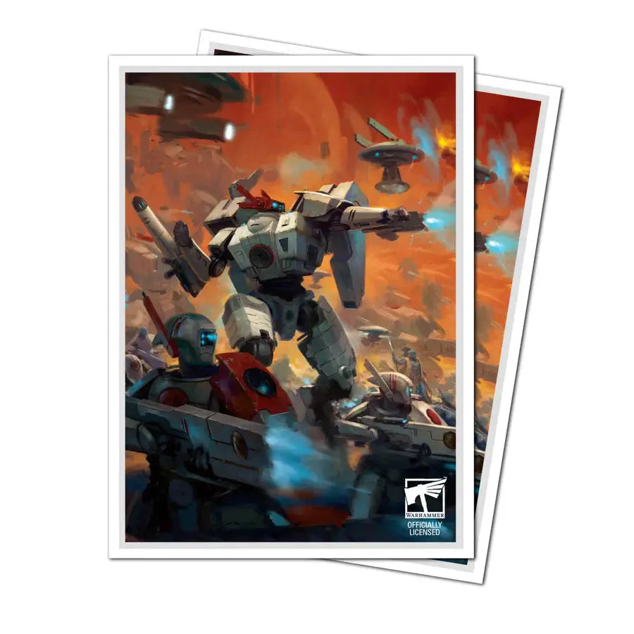 Apex Deck Protector sleeves for Warhammer 40,000, featuring a pack of 105 clear protective sleeves for cards.