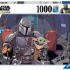 Star Wars: The Mandalorian 1000-piece puzzle by THE MIGHTY HOBBY SHOP featuring Mandalorian characters and vibrant space scene
