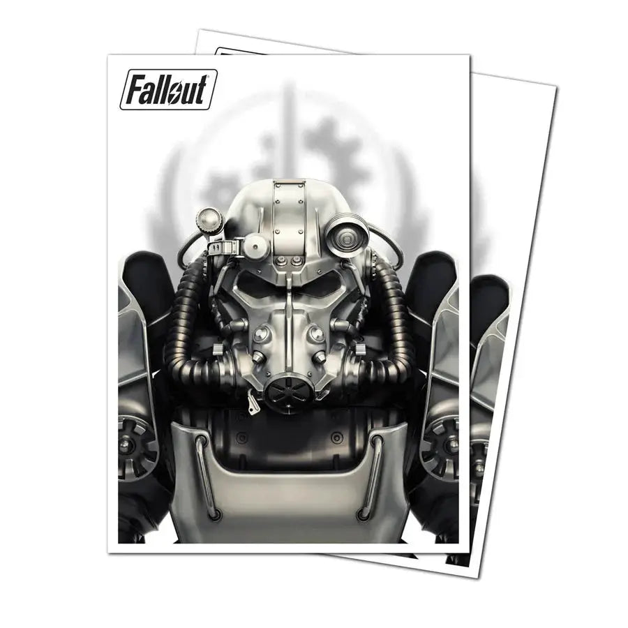 Fallout Brotherhood of Steel Apex deck protector sleeves for tabletop gaming, featuring iconic Brotherhood of Steel design.