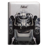 Fallout Brotherhood of Steel 9-pocket zippered PRO-Binder for tabletop gaming, featuring Fallout-themed design and organization pockets.