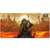 Extended playmat for DOOM: THE DARK AGES - WRATH by Ultra Pro, featuring dark fantasy artwork and detailed game design elements.