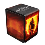 Alcove® Flip Deck Box for tabletop gaming featuring The Elder Scrolls IV: Oblivion Remastered artwork, compact storage for card games.