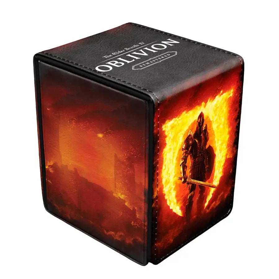 Alcove® Flip Deck Box for tabletop gaming featuring The Elder Scrolls IV: Oblivion Remastered artwork, compact storage for card games.