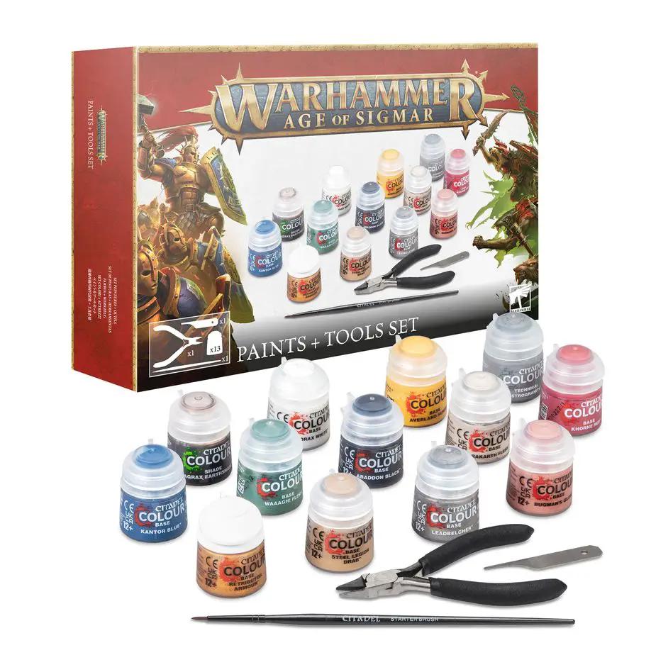 Warhammer Age of Sigmar: Paints + Tools Set by THE MIGHTY HOBBY SHOP