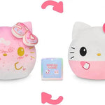 Reversible plush toy of Hello Kitty celebrating 50th anniversary from TeeTurtle Plushiverse collection, soft and cuddly.