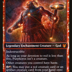 Purphoros, Bronze-Blooded (THB-265) - Theros Beyond Death: (enchantment, Showcase)
