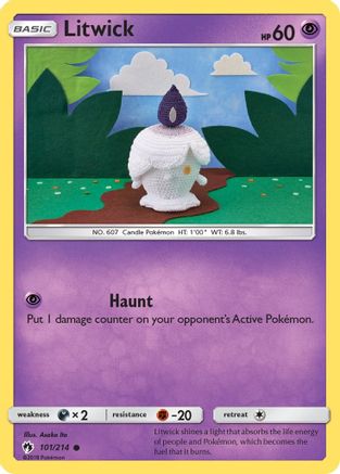 Litwick 101/214 - SM  Lost Thunder