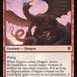 Opportunistic Dragon (MEDIA-133★) - Throne of Eldraine Promos Foil