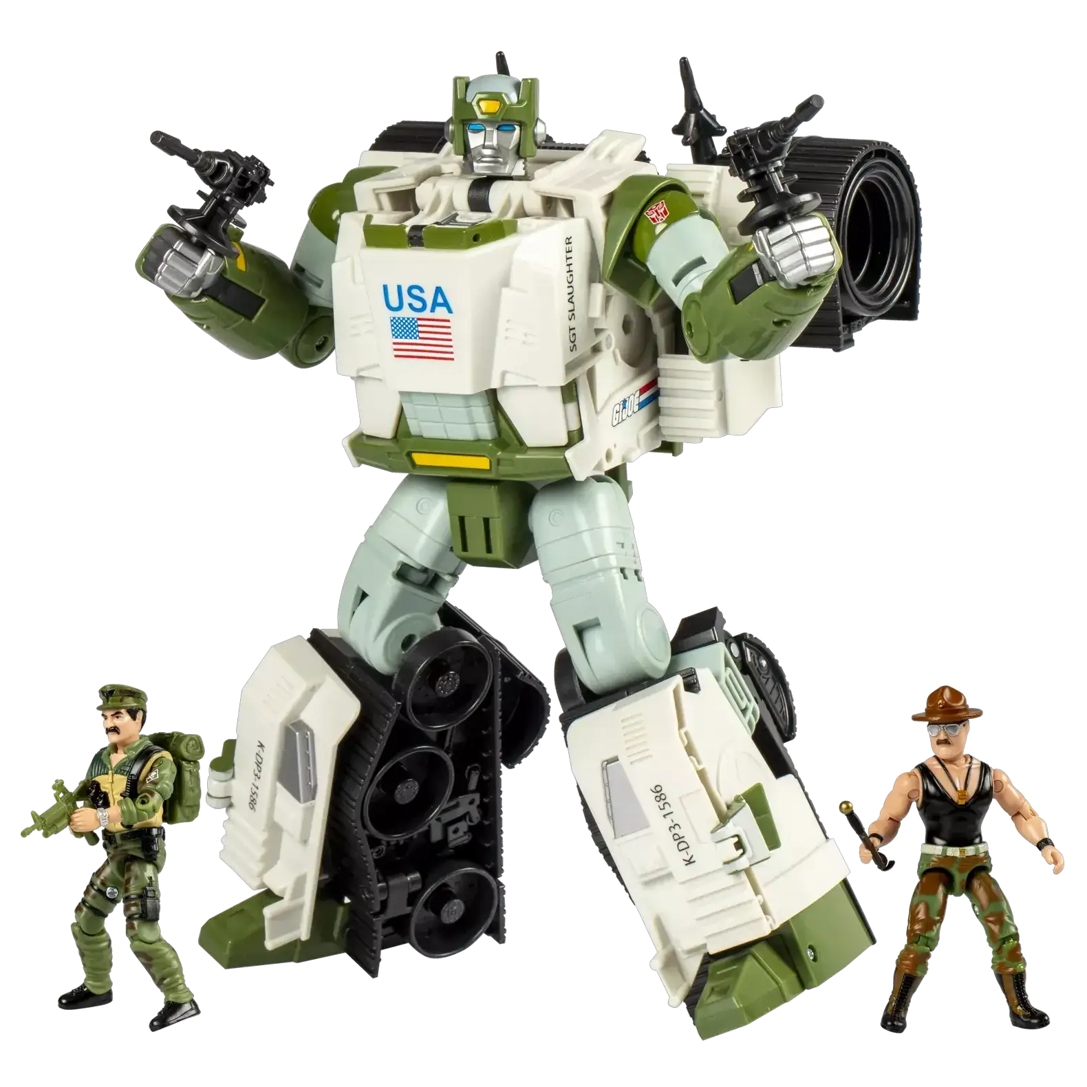 Transformers Collaborative G.I. Joe x Transformers Autobot Kup figure featuring detailed robot design and colorful character accents.