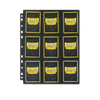 18-pocket non-glare plastic sleeve page for standard size storage, ideal for organizing trading cards or collectibles.