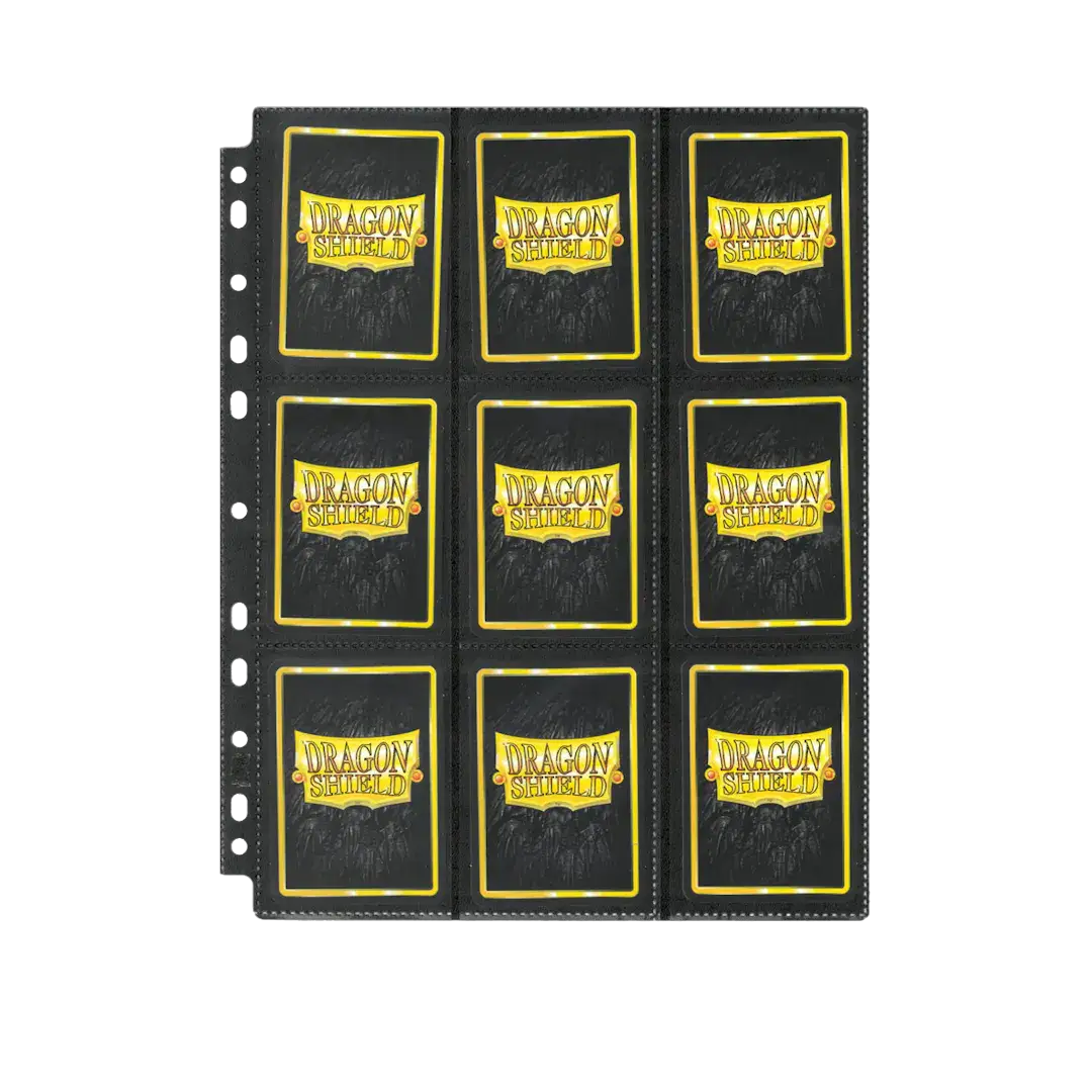 18-pocket non-glare plastic sleeve page for standard size storage, ideal for organizing trading cards or collectibles.
