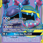 Muk & Alolan Muk GX  (Full Art) 196/214 - SM  Unbroken Bonds Holofoil
