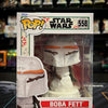 Pop! Star Wars Holiday Boba Fett vinyl figure from THE MIGHTY HOBBY SHOP, featuring Boba Fett in holiday-themed costume with festive details