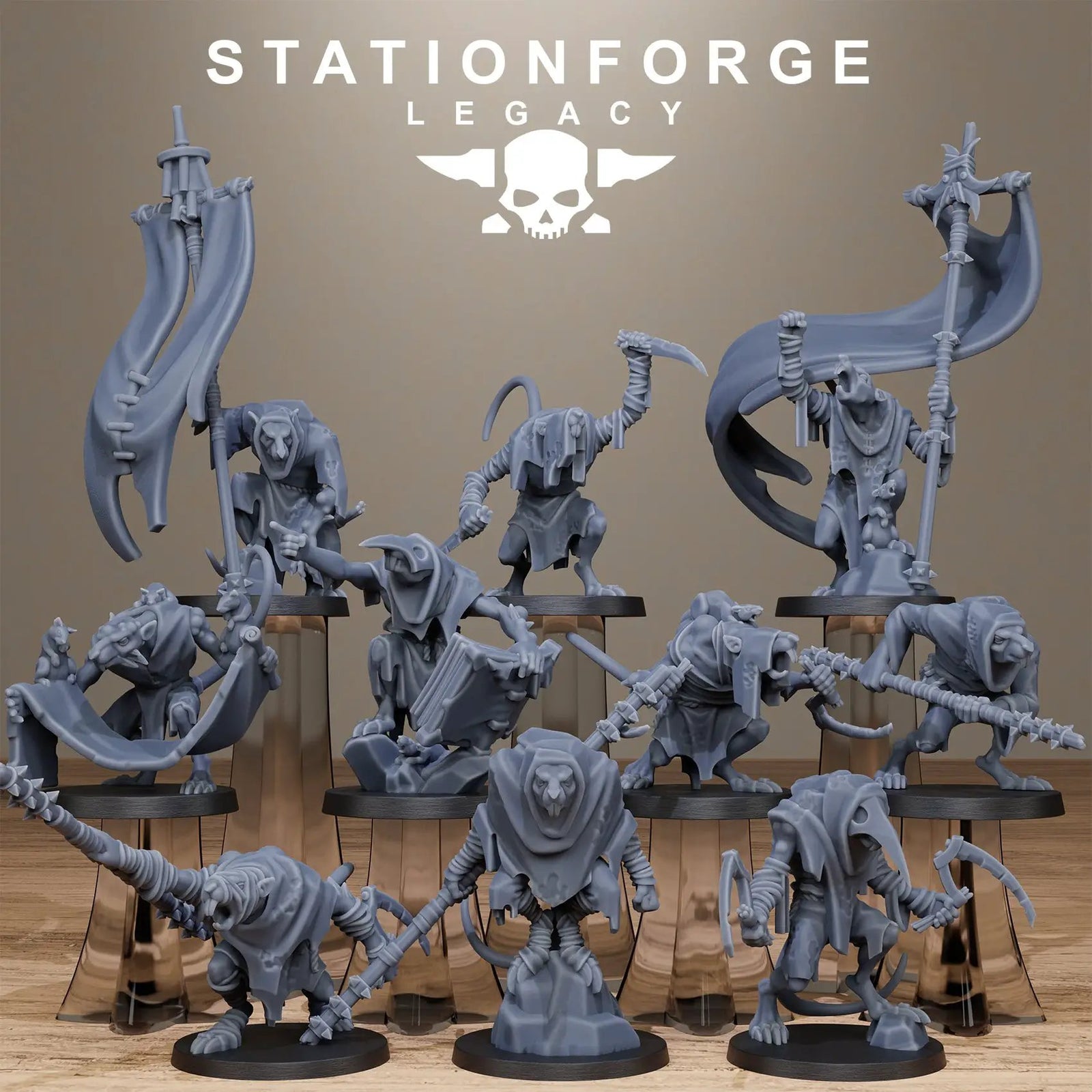 3D Printed Rotfang Plague Bearers by Stationforge Legacy Miniatures by Last Hope Miniatures