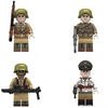 WWII - German Afrika Korps General Rommel and Bodyguards 4 Man Set - Mil-Blox