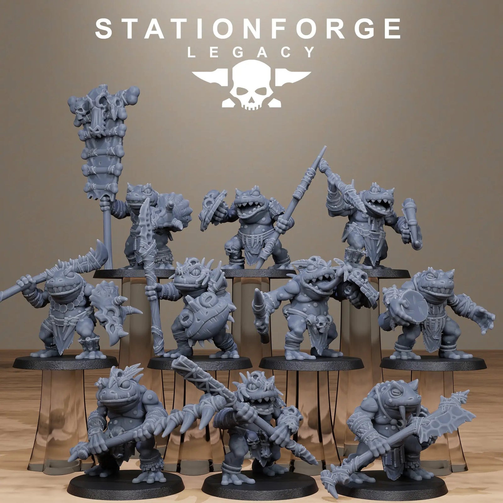 3D Printed Bogkin Heavies by Stationforge Miniatures by Last Hope Miniatures