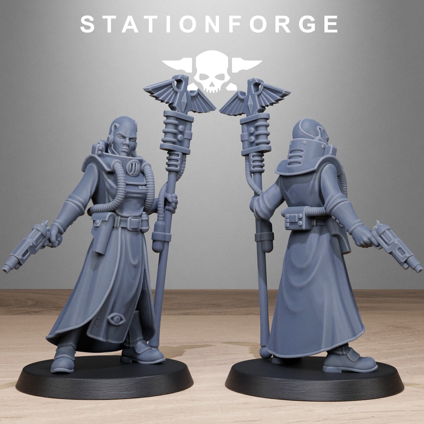 3D Printed GrimCorp Seers by StationForge Miniatures