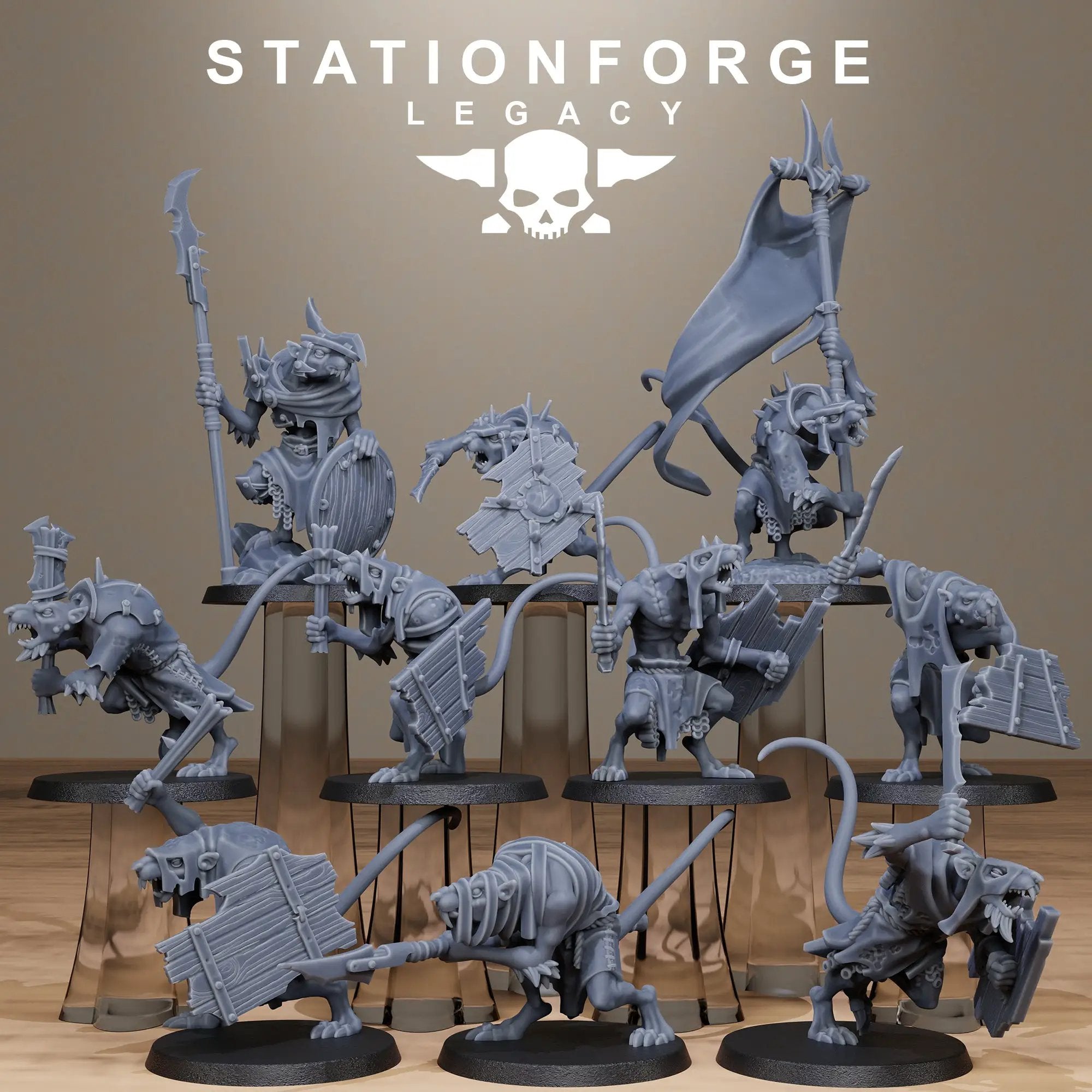 3D Printed Rotfang Melee Infantry by Stationforge Legacy Miniatures by Last Hope Miniatures
