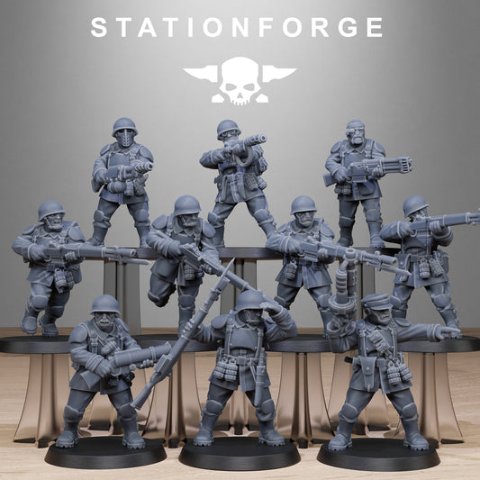3D Printed FreeGuard Infantry by StationForge Miniatures