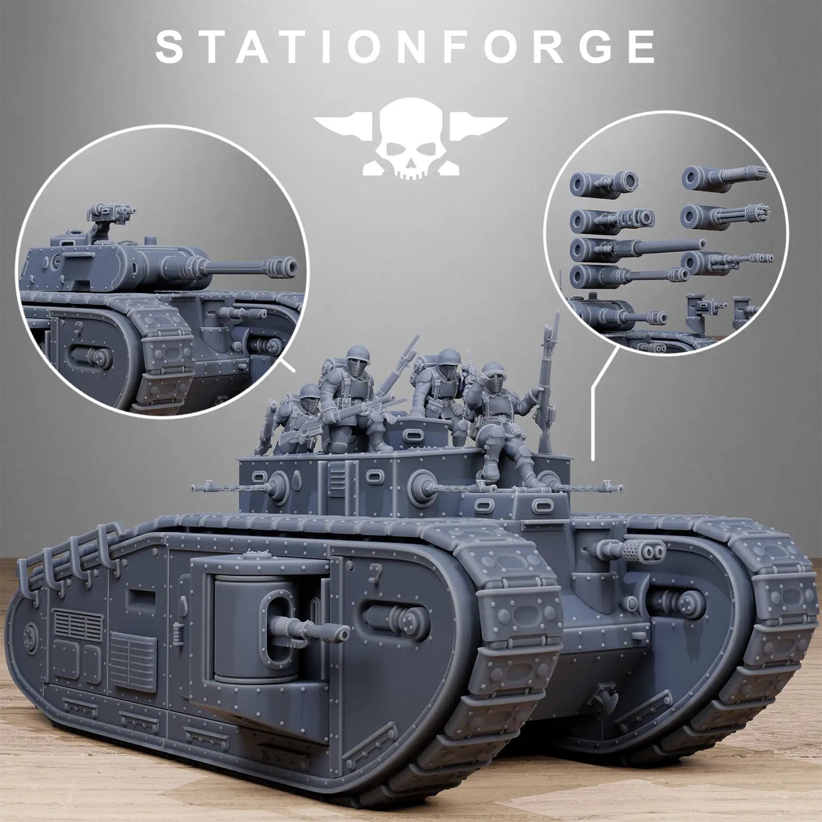 3D Printed FreeGuard Heavy Tank by Stationforge Miniatures by Last Hope Miniatures