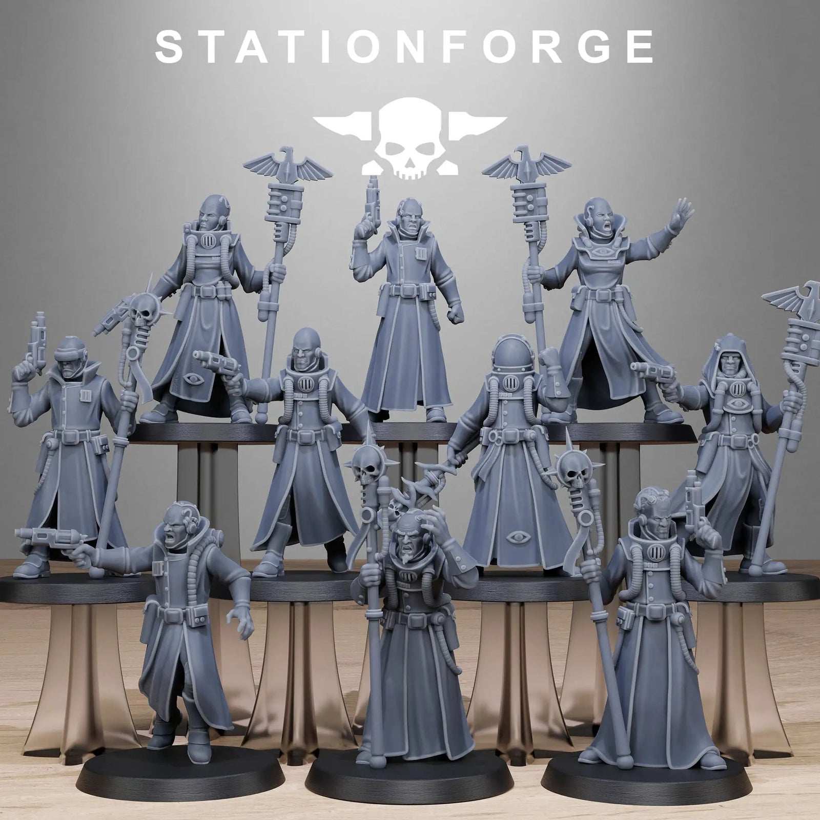 3D Printed GrimCorp Seers by StationForge Miniatures by Last Hope Miniatures