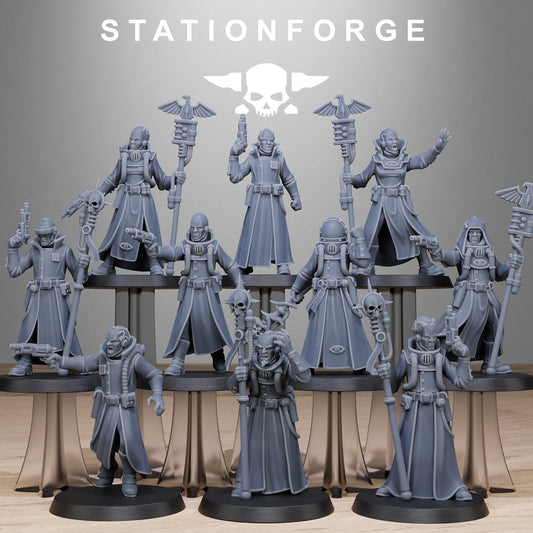 3D Printed GrimCorp Seers by StationForge Miniatures
