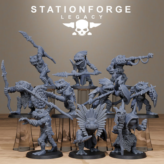 3D Printed Bogkin Spearmen by StationForge Miniatures