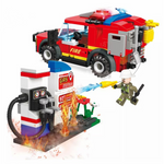 Gas Station Fire and Fire SUV - Mil-Blox